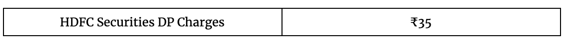HDFC DP Charges