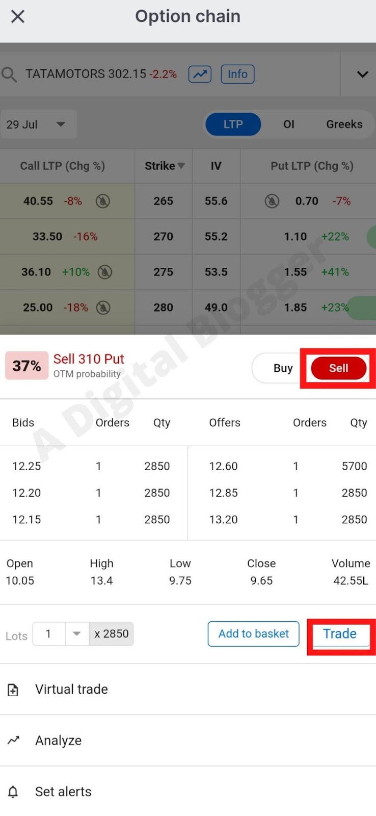 How to do Option Trading in Zerodha