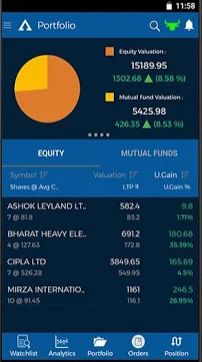 Karvy Online mobile app