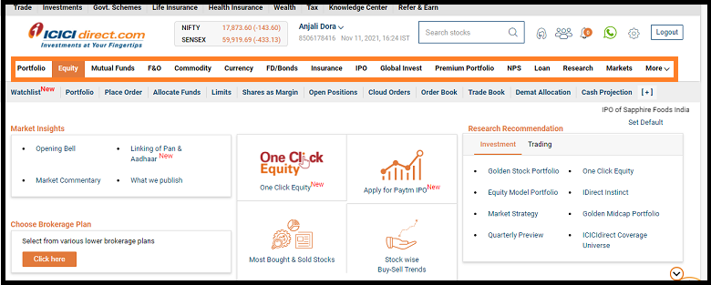how to use icici demat account