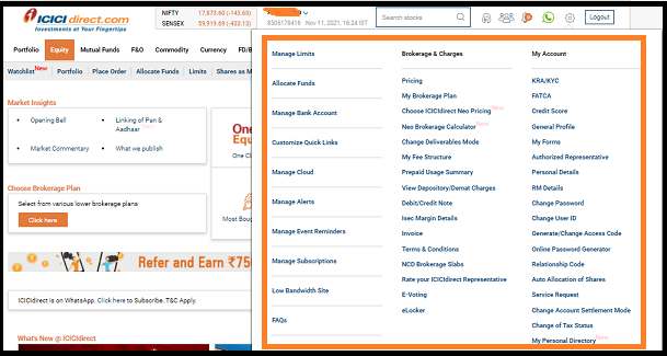 using demat account icici